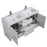 Aquamoon Granada 60 White Free Standing Modern Bathroom Double Sink  Vanity Set