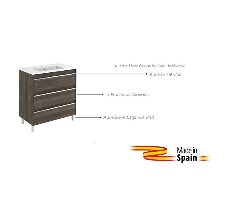 Aquamoon Ibiza 32 Samara Ash - CABINET ONLY