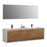 Aquamoon Icon 72 White Wall Hung Modern Bathroom Double Sink  Vanity Set