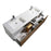 Aquamoon Icon 72 White Wall Hung Modern Bathroom Double Sink  Vanity Set