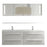 Aquamoon Magnum 63 White Wall Hung Modern Bathroom Double Sink  Vanity Set