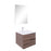 Aquamoon  Mallorca 24 Walnut Wall Mounted Modern Bathroom Vanity Set  With Glass Sink