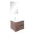 Aquamoon  Mallorca 24 Walnut Wall Mounted Modern Bathroom Vanity Set  With Solid Surface Sink