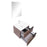 Aquamoon  Mallorca 24 Walnut Wall Mounted Modern Bathroom Vanity Set  With Solid Surface Sink