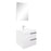 Aquamoon  Mallorca 24 White Wall Mounted Modern Bathroom Vanity Set  With Acrylic Sink