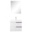 Aquamoon  Mallorca 24 White Wall Mounted Modern Bathroom Vanity Set  With Acrylic Sink