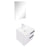 Aquamoon  Mallorca 24 White Wall Mounted Modern Bathroom Vanity Set  With Acrylic Sink