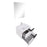 Aquamoon  Mallorca 24 White Wall Mounted Modern Bathroom Vanity Set  With Glass Sink