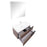 Aquamoon  Mallorca 31 Walnut Wall Mounted Modern Bathroom Vanity Set  With Acrylic Sink