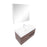 Aquamoon  Mallorca 31 Walnut Wall Mounted Modern Bathroom Vanity Set  With Acrylic Sink