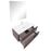 Aquamoon  Mallorca 31 Walnut Wall Mounted Modern Bathroom Vanity Set  With Solid Surface Sink