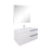 Aquamoon  Mallorca 31 White Wall Mounted Modern Bathroom Vanity Set  With Glass Sink
