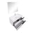 Aquamoon  Mallorca 31 White Wall Mounted Modern Bathroom Vanity Set  With Acrylic Sink