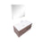 Aquamoon  Mallorca 36 Walnut Wall Mounted Modern Bathroom Vanity Set  With Glass Sink