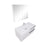 Aquamoon  Mallorca 36 White Wall Mounted Modern Bathroom Vanity Set  With Glass Sink