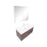 Aquamoon  Mallorca 39 Walnut Wall Mounted Modern Bathroom Vanity Set  With Acrylic Sink