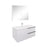 Aquamoon  Mallorca 39 White Wall Mounted Modern Bathroom Vanity Set  With Solid Surface Sink