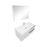Aquamoon  Mallorca 39 White Wall Mounted Modern Bathroom Vanity Set  With Solid Surface Sink