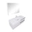 Aquamoon  Mallorca 48 White Wall Mounted Modern Bathroom Vanity Set  With Glass Sink