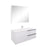 Aquamoon  Mallorca 48 White Wall Mounted Modern Bathroom Vanity Set  With Solid Surface Sink