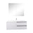 Aquamoon  Mallorca 48 White Wall Mounted Modern Bathroom Vanity Set  With Solid Surface Sink