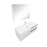 Aquamoon  Mallorca 48 White Wall Mounted Modern Bathroom Vanity Set  With Solid Surface Sink