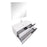 Aquamoon  Mallorca 48 White Wall Mounted Modern Bathroom Vanity Set  With Solid Surface Sink