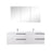 Aquamoon  Mallorca 63 Double Sink  White Wall Mounted Modern Bathroom Vanity Set  With Glass Sink