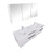 Aquamoon  Mallorca 63 Double Sink  White Wall Mounted Modern Bathroom Vanity Set  With Glass Sink