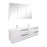 Aquamoon  Mallorca 63 Double Sink  White Wall Mounted Modern Bathroom Vanity Set  With Solid Surface Sink