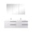 Aquamoon  Mallorca 63 Double Sink  White Wall Mounted Modern Bathroom Vanity Set  With Solid Surface Sink