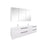 Aquamoon  Mallorca 72 Double Sink  White Wall Mounted Modern Bathroom Vanity Set  With Glass Sink