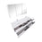Aquamoon  Mallorca 72 Double Sink  White Wall Mounted Modern Bathroom Vanity Set  With Glass Sink