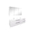 Aquamoon  Mallorca 72 Double Sink  White Wall Mounted Modern Bathroom Vanity Set  With Solid Surface Sink
