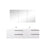 Aquamoon  Mallorca 72 Double Sink  White Wall Mounted Modern Bathroom Vanity Set  With Solid Surface Sink
