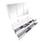 Aquamoon  Mallorca 72 Double Sink  White Wall Mounted Modern Bathroom Vanity Set  With Solid Surface Sink