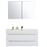 Aquamoon Maya 47 White Hg Wall Mounted Modern Bathroom Vanity Set