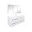 Aquamoon Maya 60 White Hg Wall Mounted Modern Bathroom Vanity Set