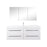 Aquamoon Maya 60 White Hg Wall Mounted Modern Bathroom Vanity Set