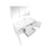 Aquamoon Maya Duo 60 White Hg Wall Mounted Modern Bathroom Vanity Set