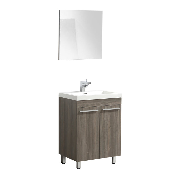 Aquamoon Ocean 24 Maple Grey Free Standing Modern Bathroom Vanity Set