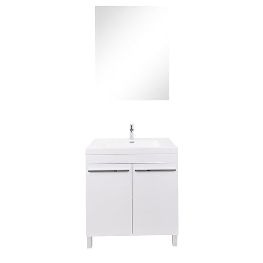 Aquamoon Ocean 31 White Free Standing Modern Bathroom Vanity Set