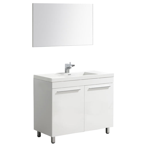 Aquamoon Ocean 48 White Free Standing Modern Bathroom Vanity Set