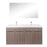 Aquamoon Ocean 60 Double Sink Maple Grey Free Standing Modern Bathroom Vanity Set