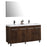 Aquamoon Ocean 60 Double Sink Rosewood Free Standing Modern Bathroom Vanity Set
