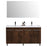Aquamoon Ocean 60 Double Sink Rosewood Free Standing Modern Bathroom Vanity Set