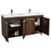 Aquamoon Ocean 60 Double Sink Rosewood Free Standing Modern Bathroom Vanity Set