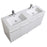 Aquamoon Ocean 60 Double Sink White Free Standing Modern Bathroom - CABINET ONLY