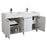 Aquamoon Ocean 60 Double Sink White Free Standing Modern Bathroom - CABINET ONLY
