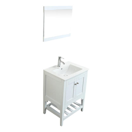Aquamoon Rimini 24 White Free Standing Modern Bathroom Vanity Set